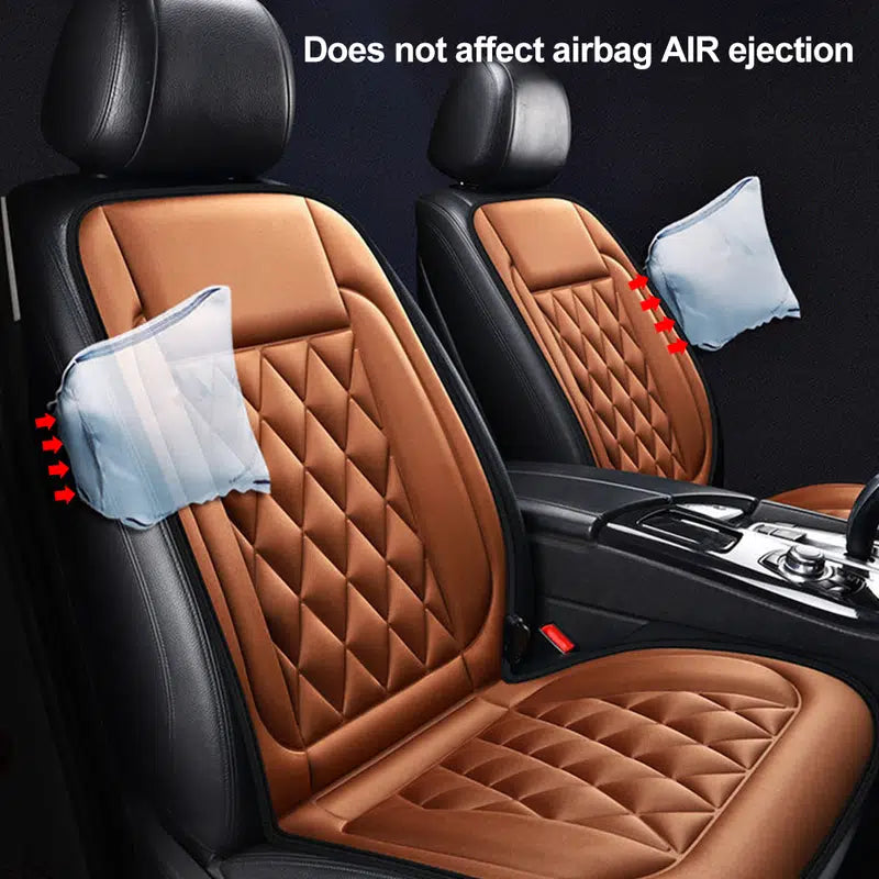 12v Car Heating Seat Pad Fast Heating Temperature Adjustable Heated Seat  Cushion